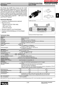 Direktgesteuertes Wegeventil D1MW