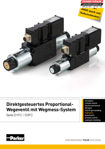 Direktgesteuertes Prop.-Wegeventil mit Wegmess-System Serie D1FC / D3FC